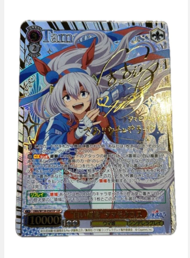ウマ娘 シンデレラグレイ 白い稲妻 タマモクロス ssp サイン - メルカリ