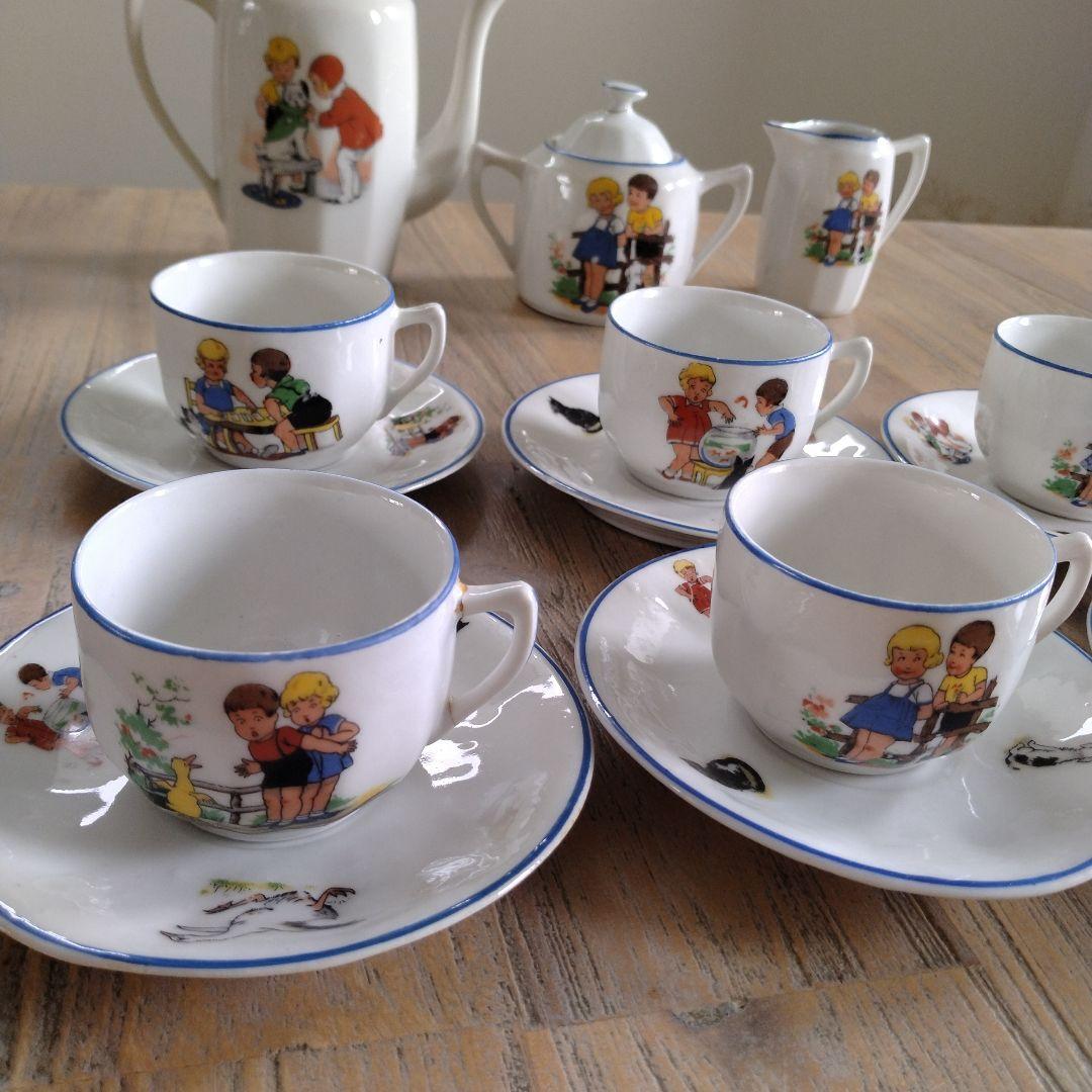 フランスアンティーク/ディネットおままごと・ティーセット/リモージュ