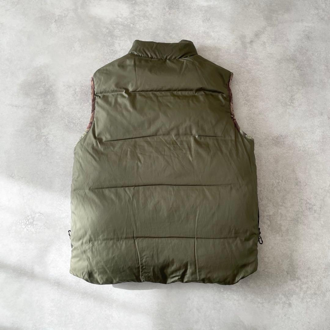 00s LLbean ダウンベスト リアルツリー リバーシブル グリーン S