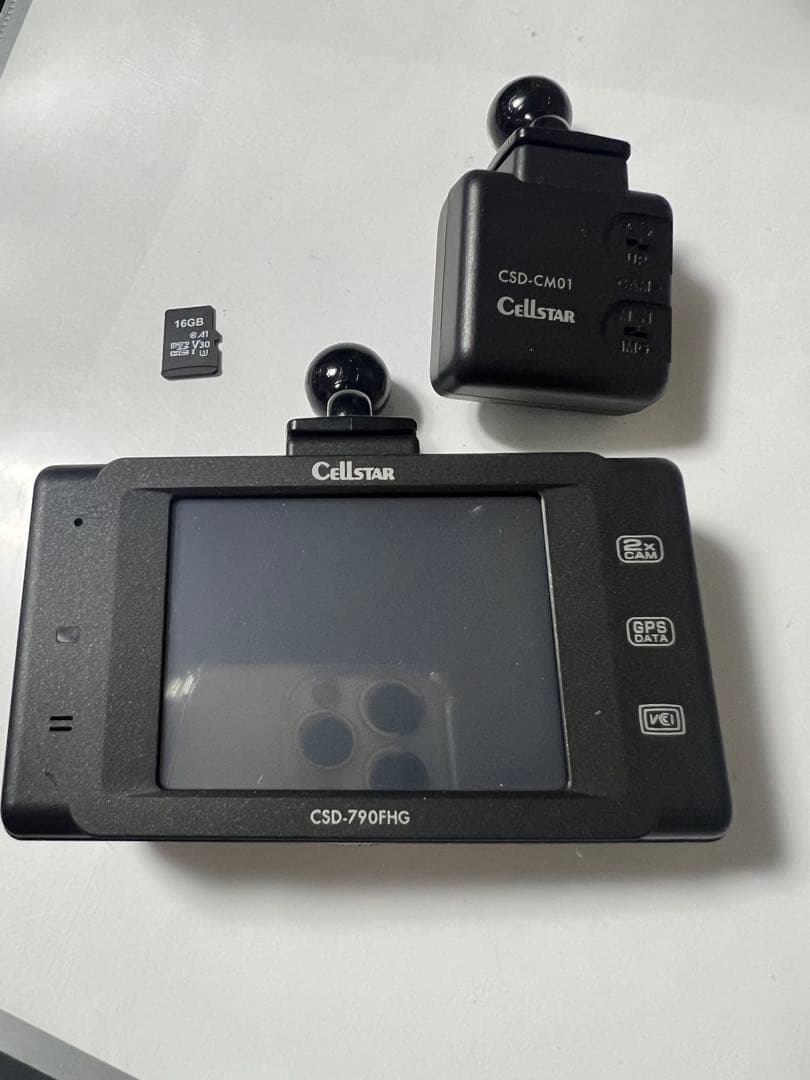 セルスター CSD-790FHG 前後カメラ ドライブレコーダー SDカード付き