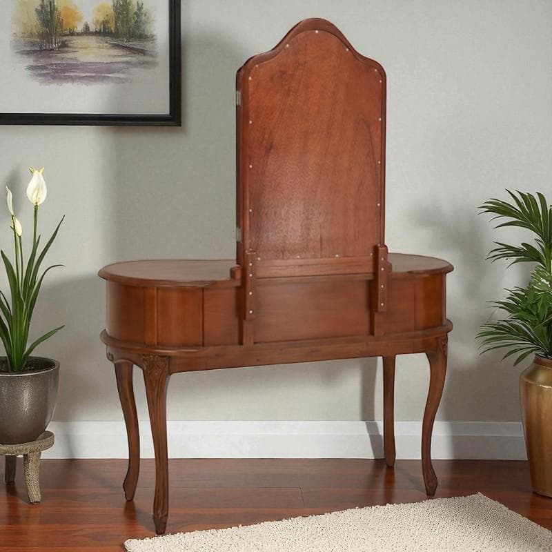 大人女子に【新品】マホガニー 猫脚ドレッサー 5杯引出しアウトレット