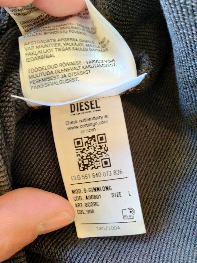 DIESEL（GINNLONG刺繍 SWEAT-SHIRT）＆キャップ2点新品 - メルカリ