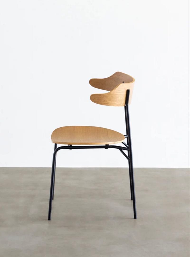 KANADEMONO ✨カナデモノ✨曲線プライウッドチェア美品/木材/アイアン