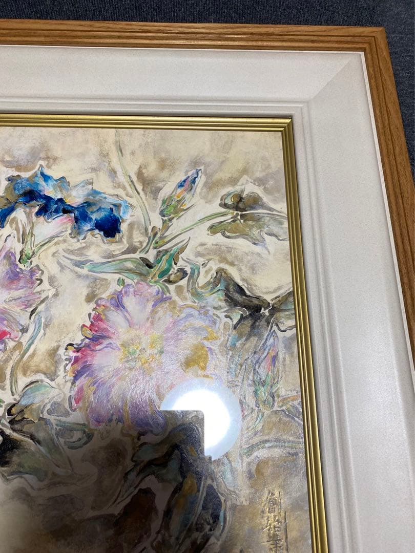 杉山寧 「朝顔」 額 箱有 絵画 日本画 引取品 - メルカリ