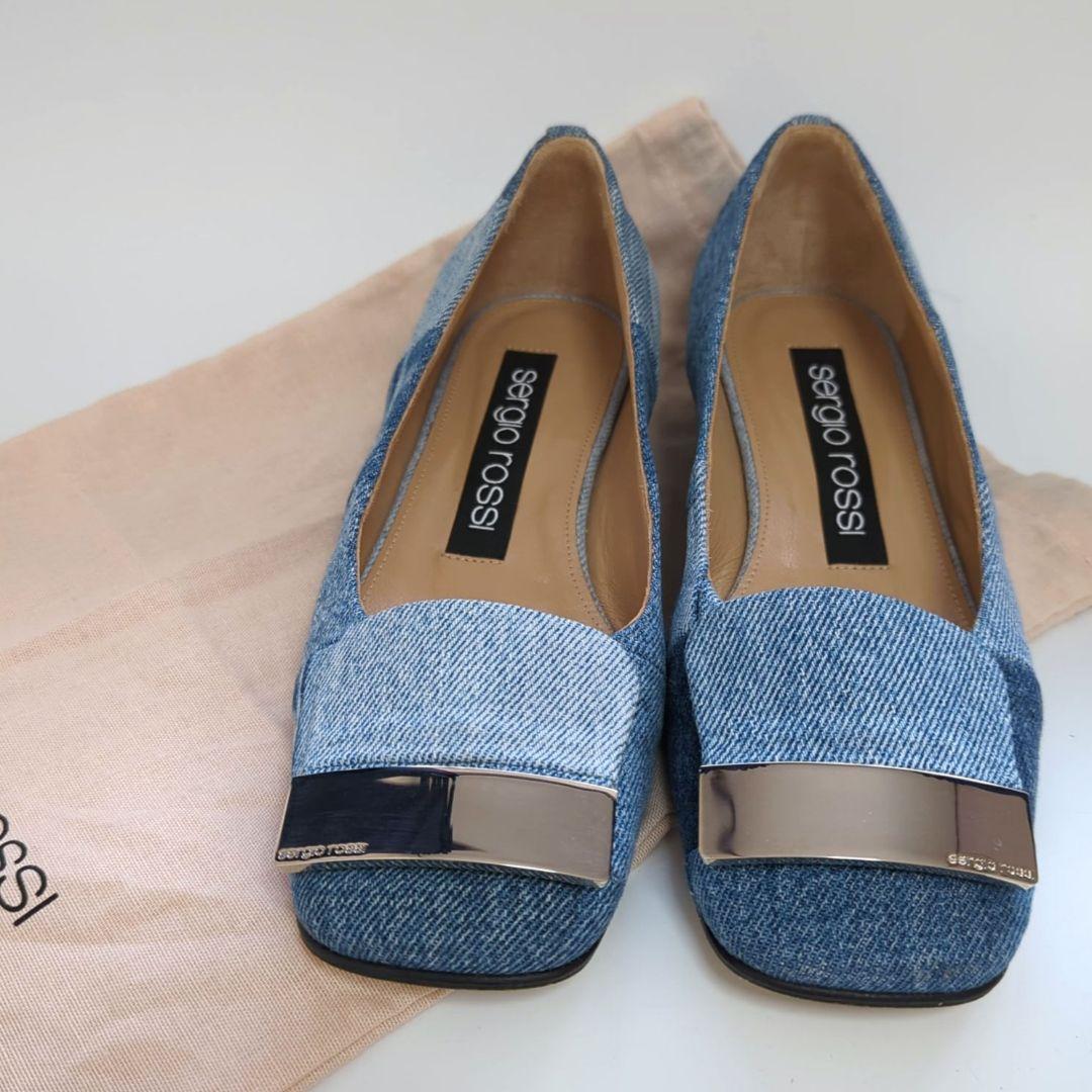 未使用級✨sr1 Sergio Rossi バレリーナ フラットシューズ 限定品 sr1 - バレリーナフラット Black | Sergio Rossi