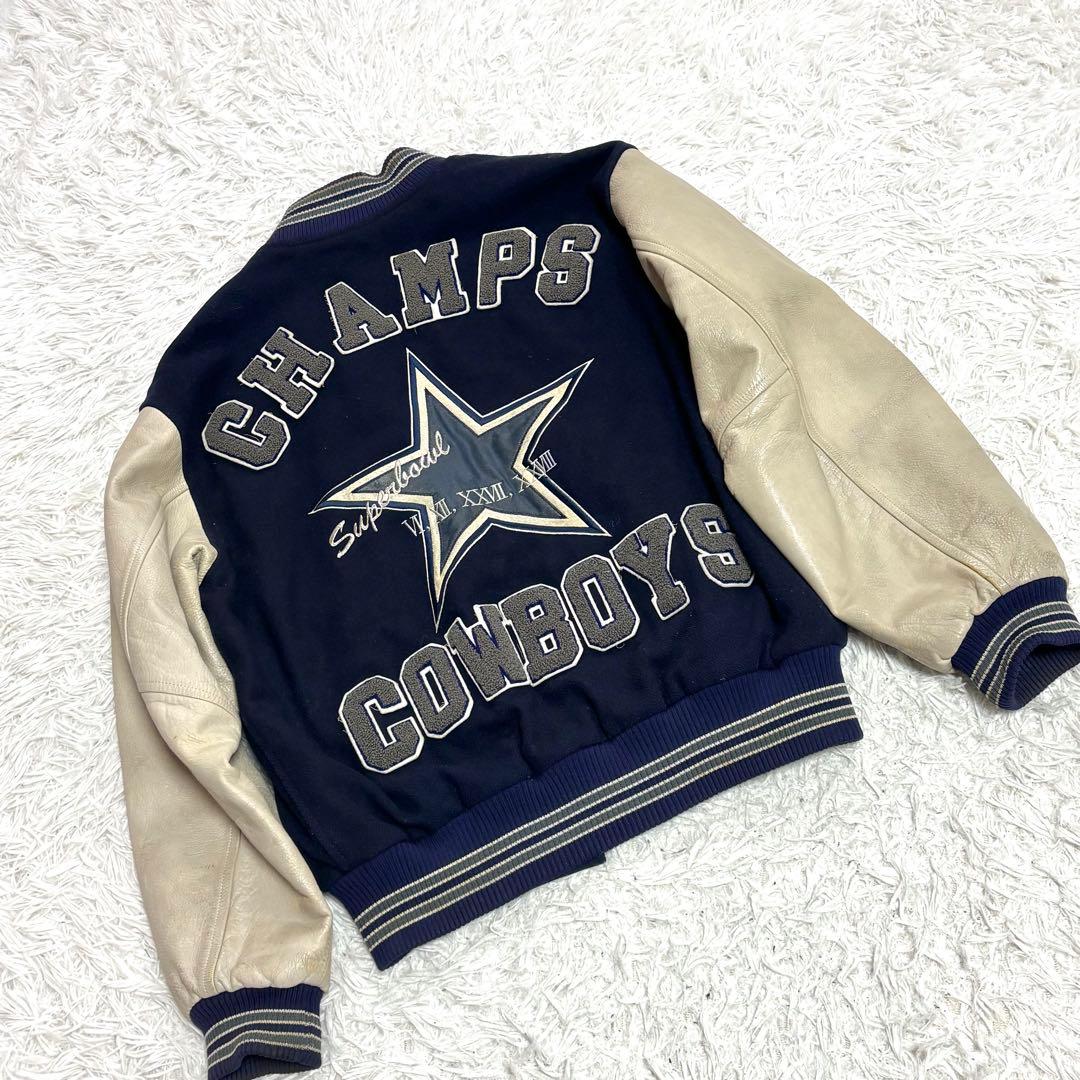 ✨希少✨NFL ダラスカウボーイズ L 紺 スタジャン スーパーボウル記念