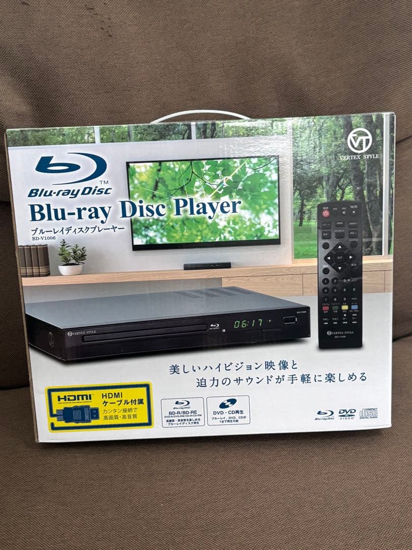 【新品　未使用】VERTEX ブルーレイディスクプレイヤー BD-V100 Amazon | VERTEX ブルーレイディスクプレイヤー BD-V1006 | VERTEX