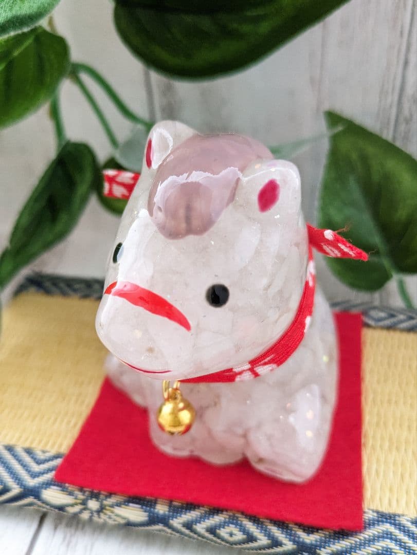 【次男坊です。】白水晶の午年おうまちゃん形オルゴナイト☆他２点