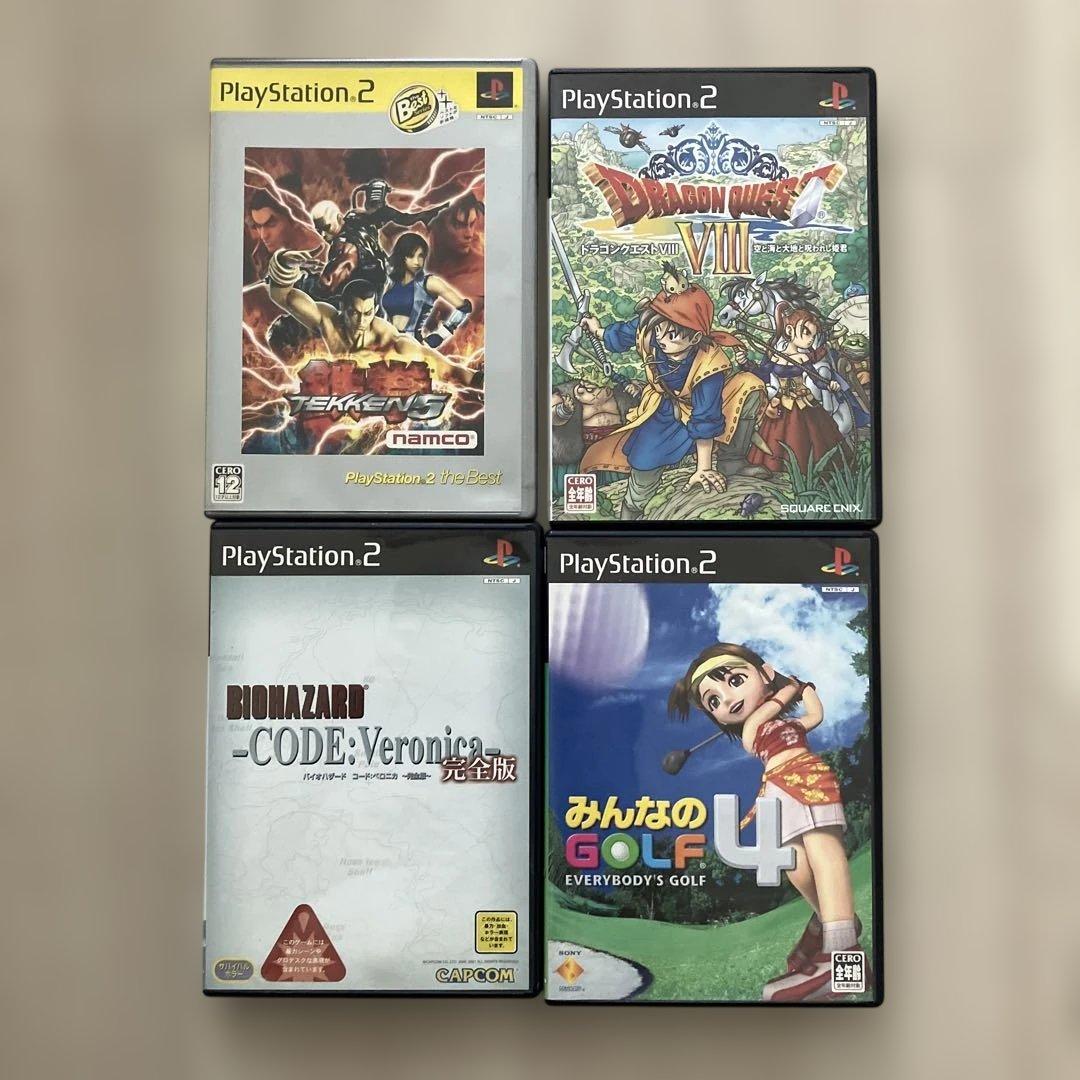 PS2ソフト4本セット（テッケン5、DQ8など） - メルカリ