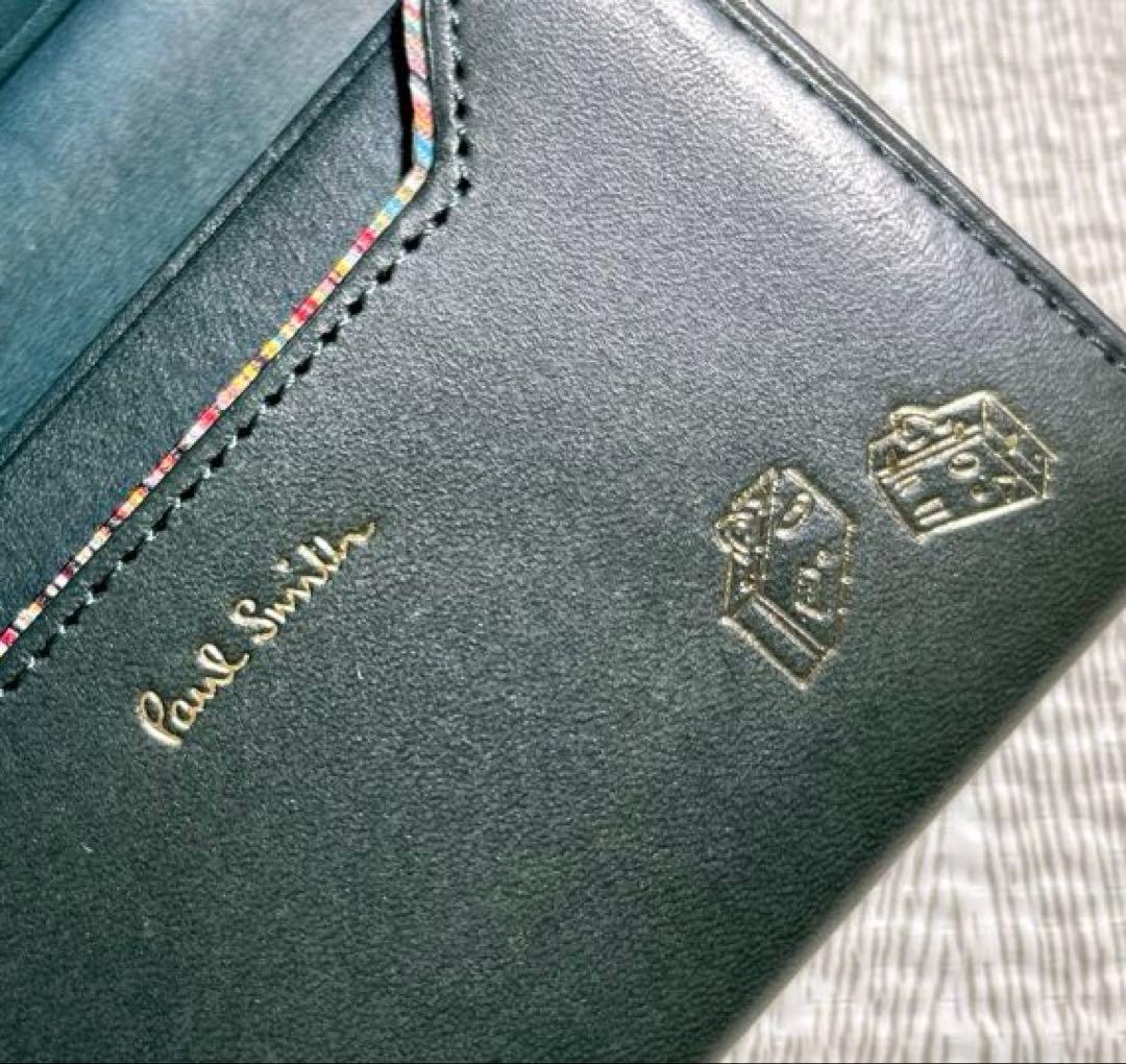 新品箱付【ポール・スミス】マルチストライプ 二つ折り名刺入れ/カード