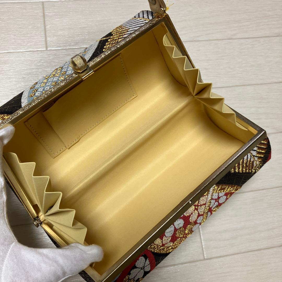 《美品・箱付き》草履バッグセット　彩小径ブランド　振袖用 正絹　帯地