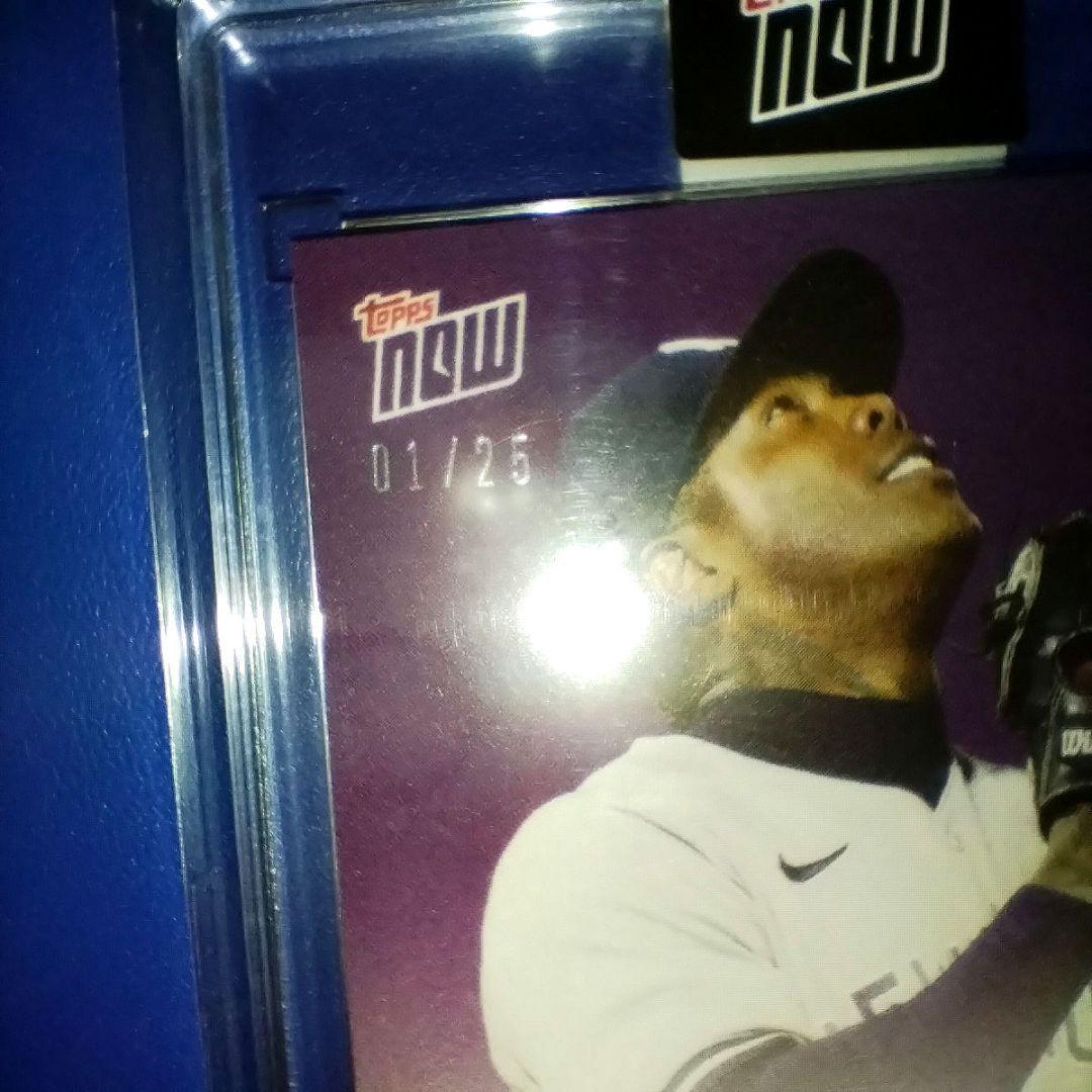 アロルディス チャップマン topps now 直筆サインカード 1/25 - メルカリ