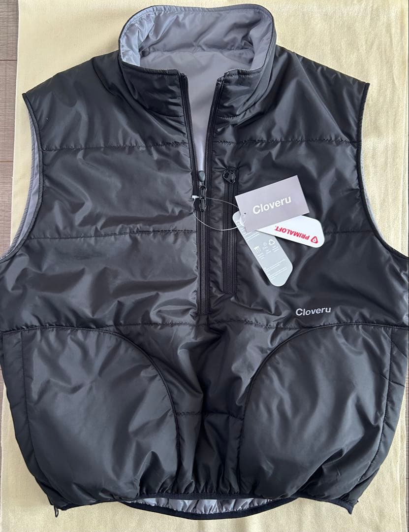 Cloveru クローバル ベスト クローバル アノラック　　 黒 M 美品 SET UP!! Cloveru Reversible URBAN ANORAK POLARTEC ALPHA WINTER