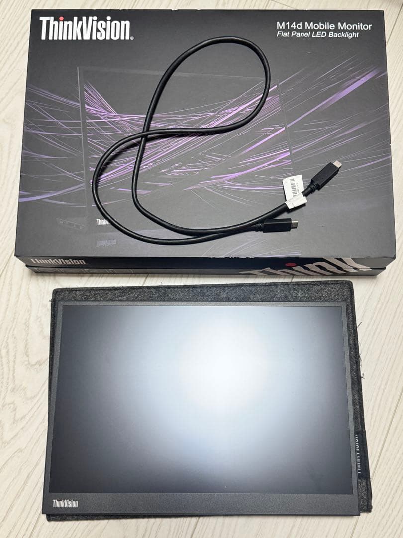 中古Lenovo ThinkVision M14d 保証付 Lenovo ThinkVision M14d 保証28年5月まで - メルカリ