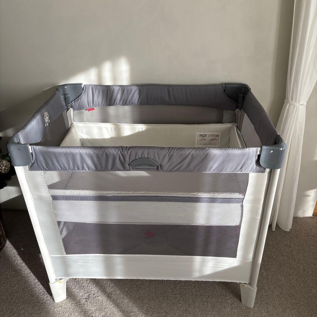 Cocoone Air AB ベビーベッド グレー アップリカ ココネルエアーAB 折りたたみベビーベッド グレー 楽天市場