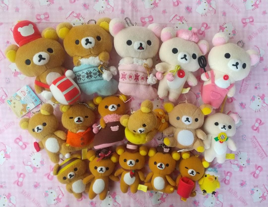 リラックマ　コリラックマ　キイロイトリ　マスコットキーチェーン　ぬいぐるみ Cキイロイトリ】リラックマ ふわふわフェルト風マスコットキーチェーン