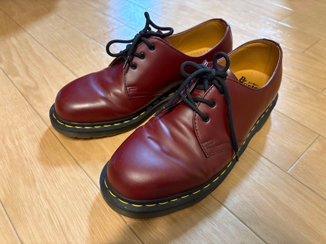 Dr. Martens バーガンディ 3ホール　us9 1461Z 3ホールシューズ
