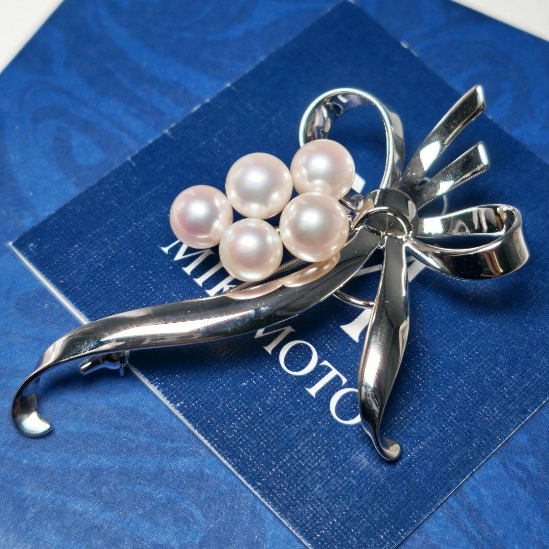 極美品 最高級】ミキモト ブローチ パール 愛子様 ご着用 5珠