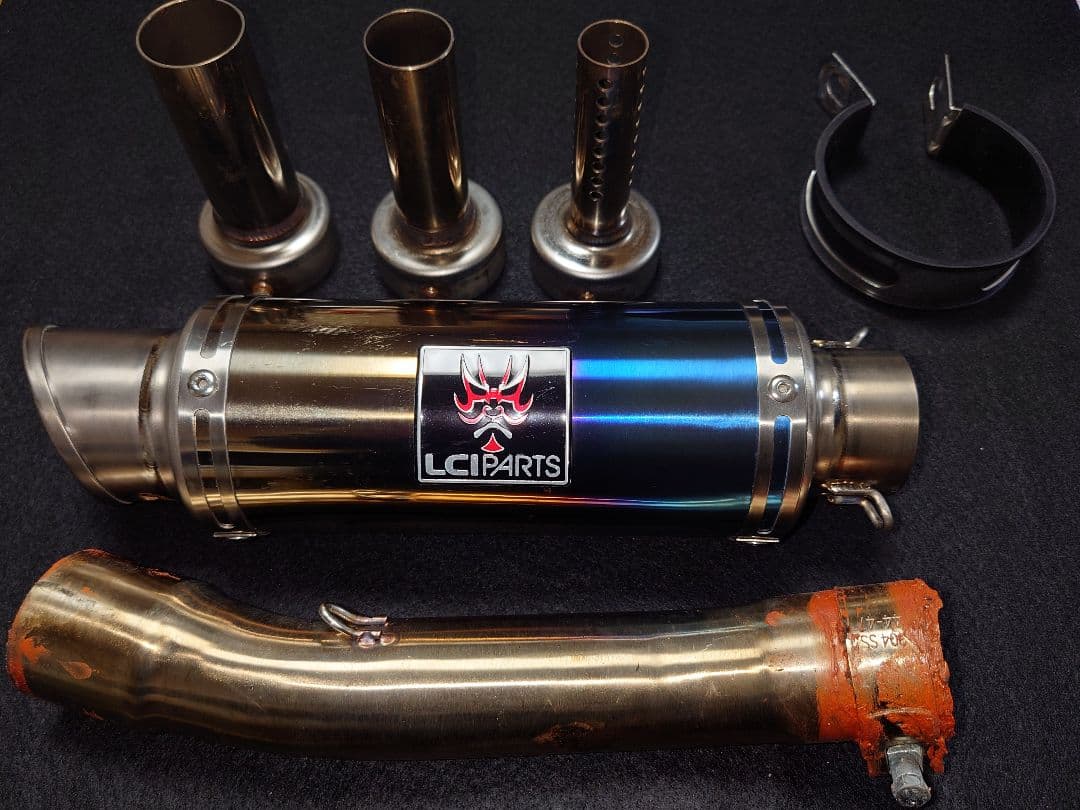 LCI PARTS ショートマフラー　CBR400r(nc56)バッフル2種付き ホンダ CBR400R 400X 2019-2024 NC56 LCIPARTS ツインエンド カーボン