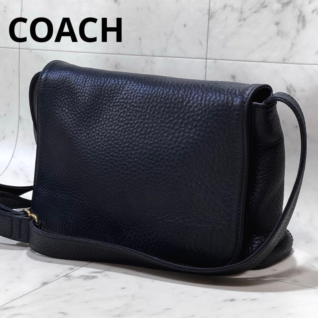 【良品】COACH コーチ ビンテージ ショルダーバッグ レザー ダークネイビー OLD COACH/オールド コーチ】よりレザーショルダーバッグが買取入荷