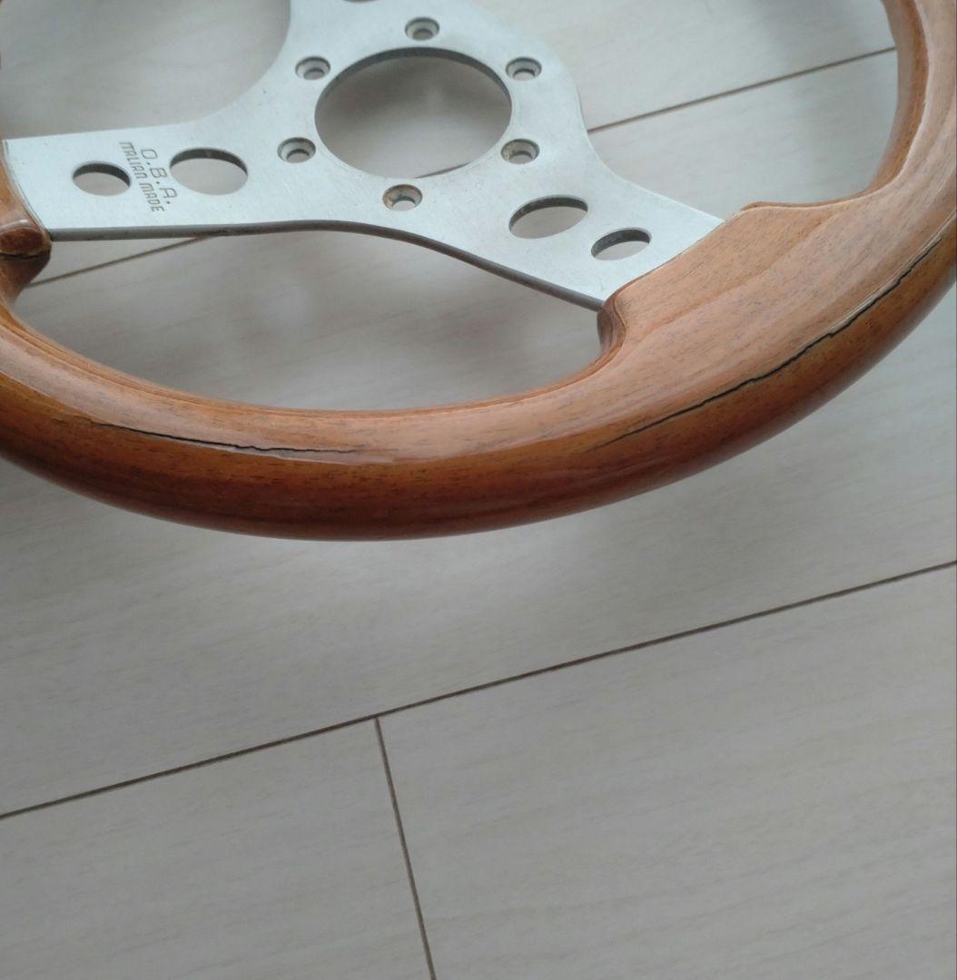 O.B.A. ウッドステアリングホイール 300mm - メルカリ