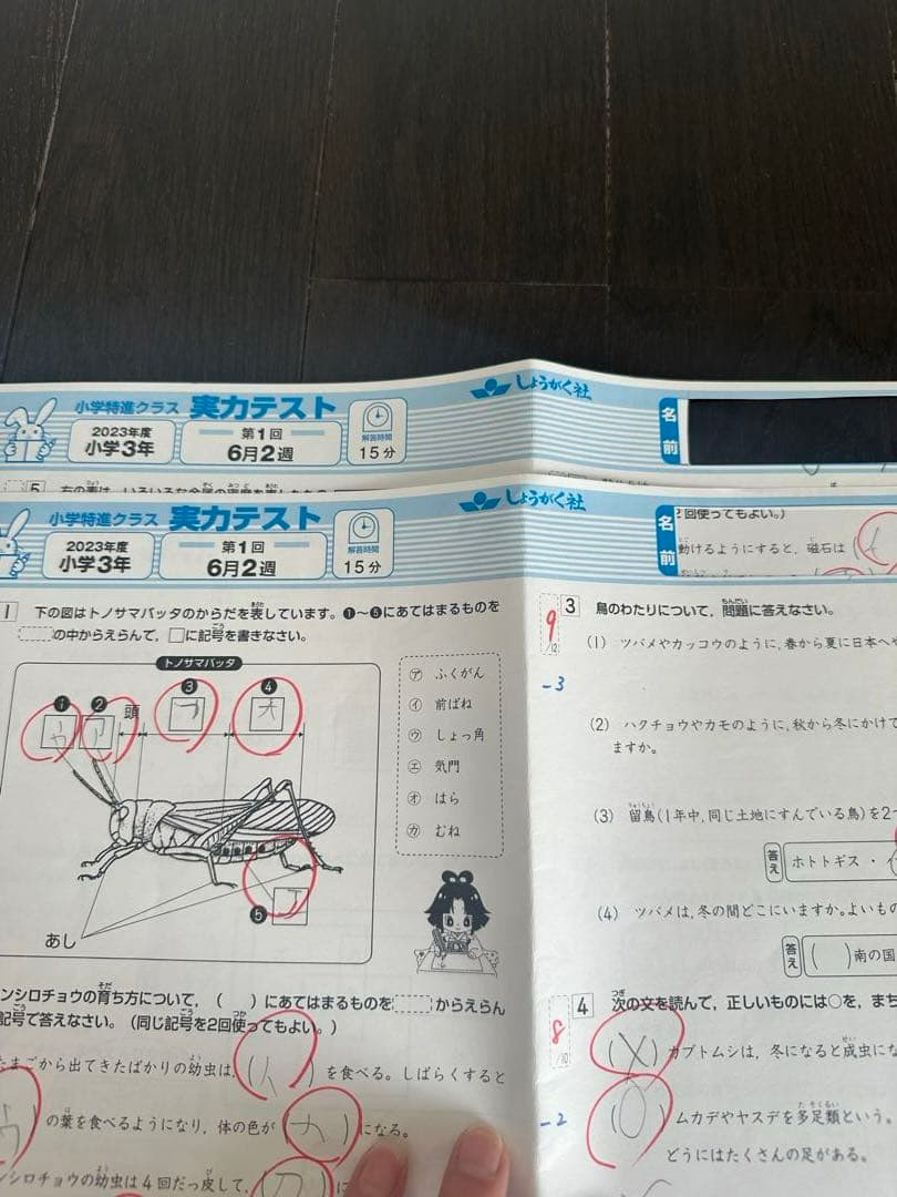 奨学社 小3 理科 1年分 しょうがく社 リビューテスト 実力テスト
