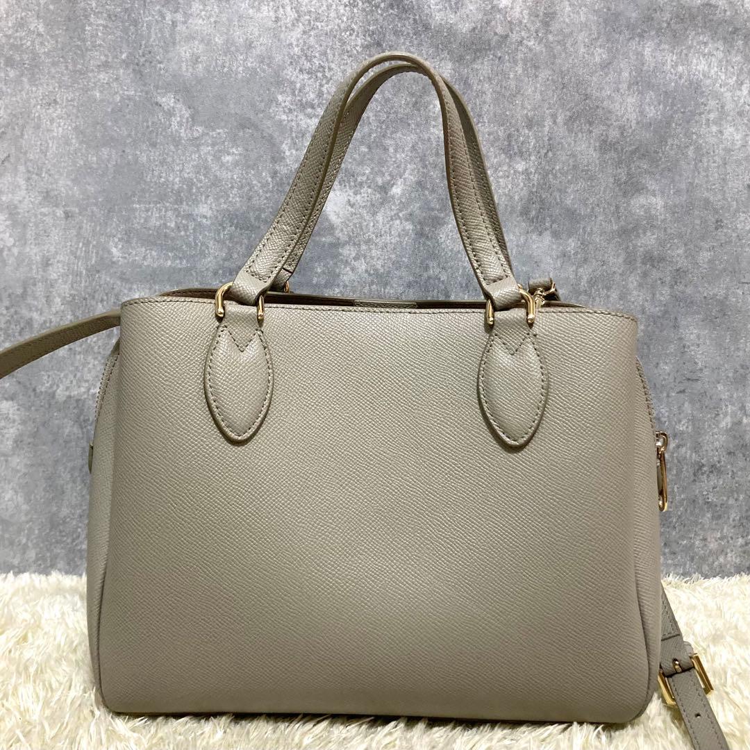 極美品】FURLA フルラ ミネルヴァ ショルダーバッグ レザー グレージュ