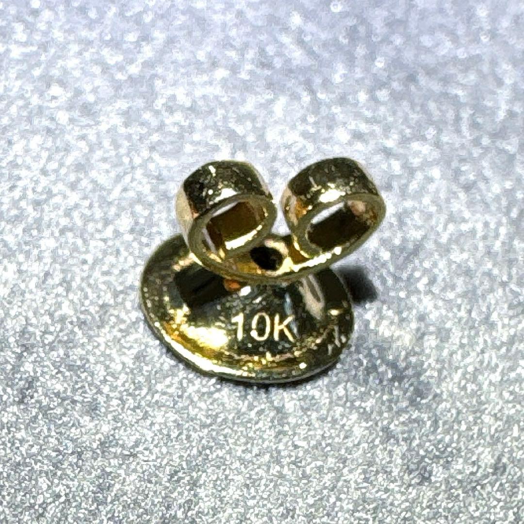 10k YG バゲットカット ダイヤモンド ピアス イエローゴールド 0.6ct