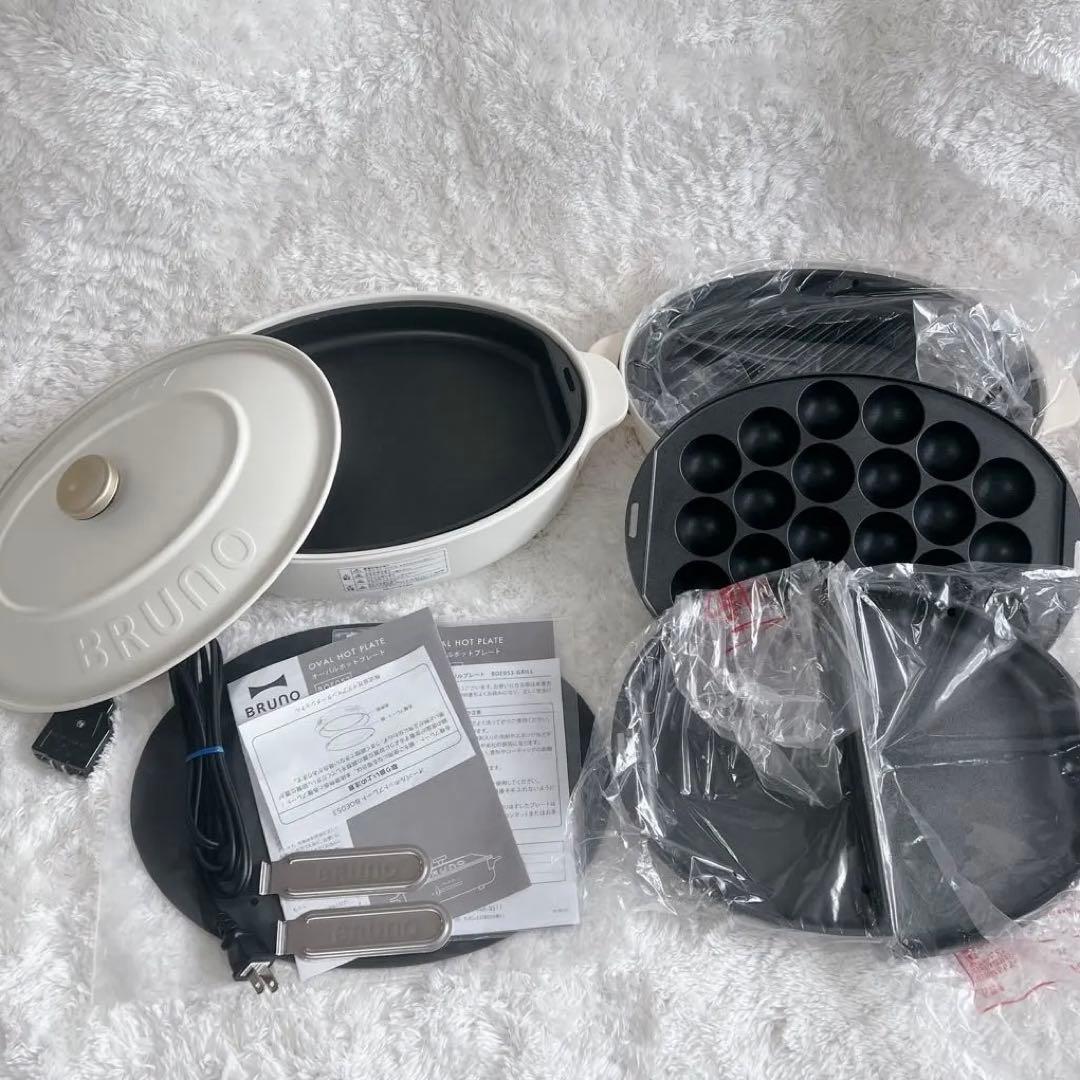 ブルーノ ホットプレート 鍋 セット crassy+ オーバル たこ焼き器