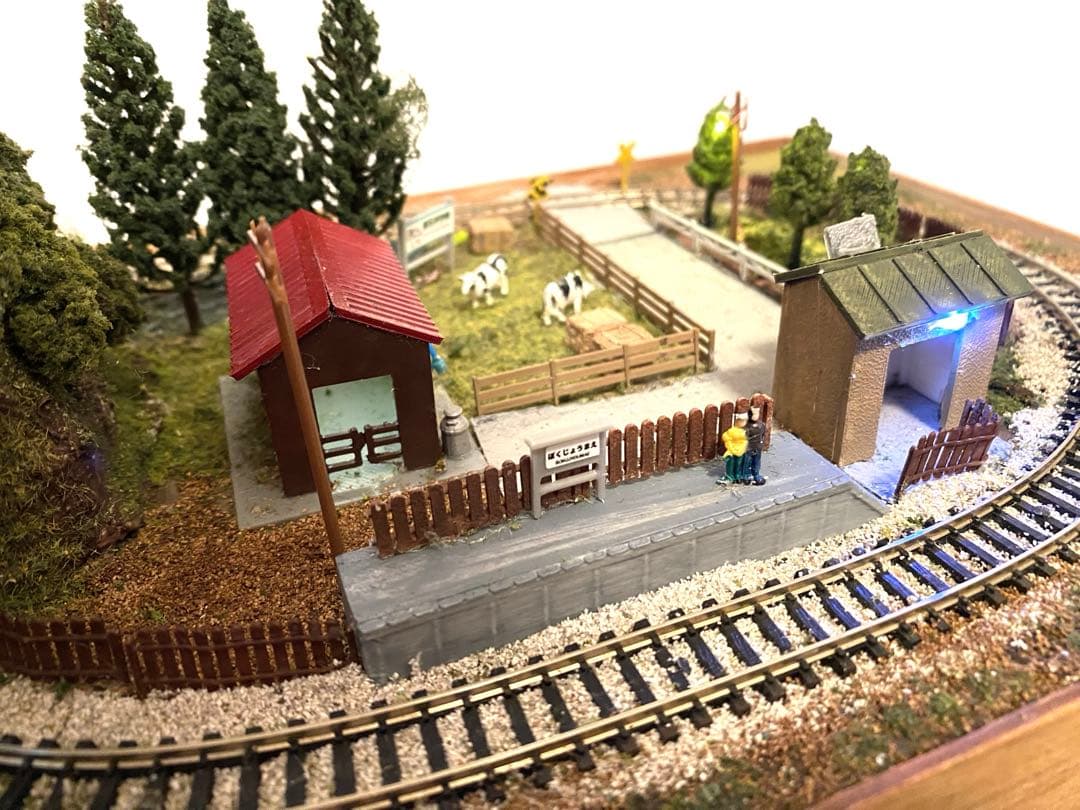 Nゲージ 鉄道 ミニジオラマレイアウト 牧場のある情景 bトレイン専用