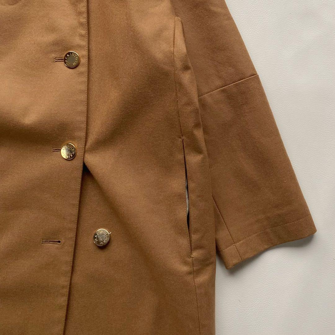 英国製/金ボタン】マッキントッシュ ウール ダブルコート 34 キャメル