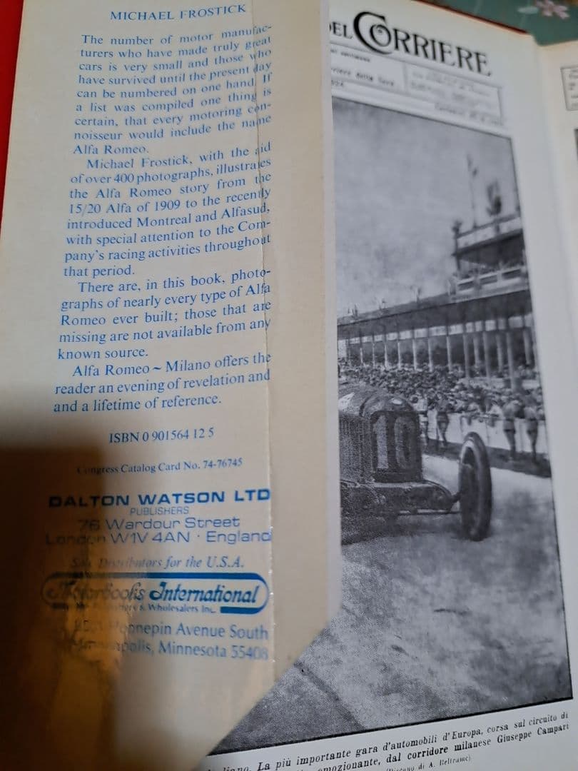 希少 洋書 Alfa Romeo-Milano マイケル・フロスティック著