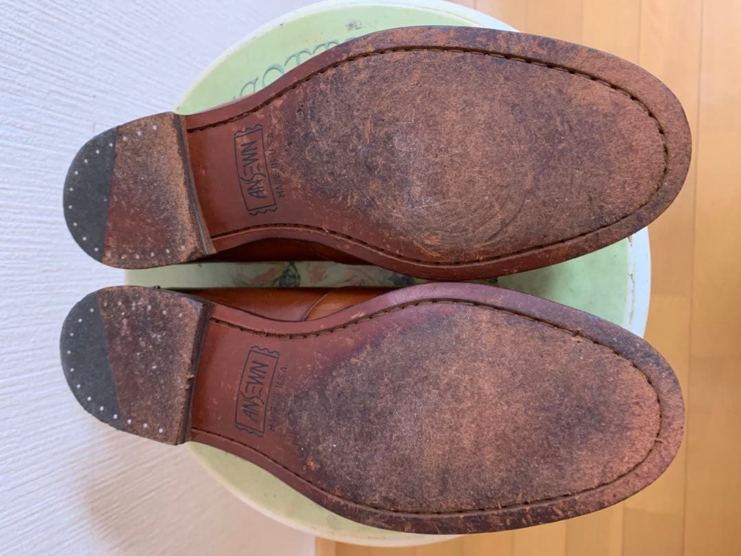 希少 ウイスキーコードバンANSEWN アンソーン ローファー - メルカリ