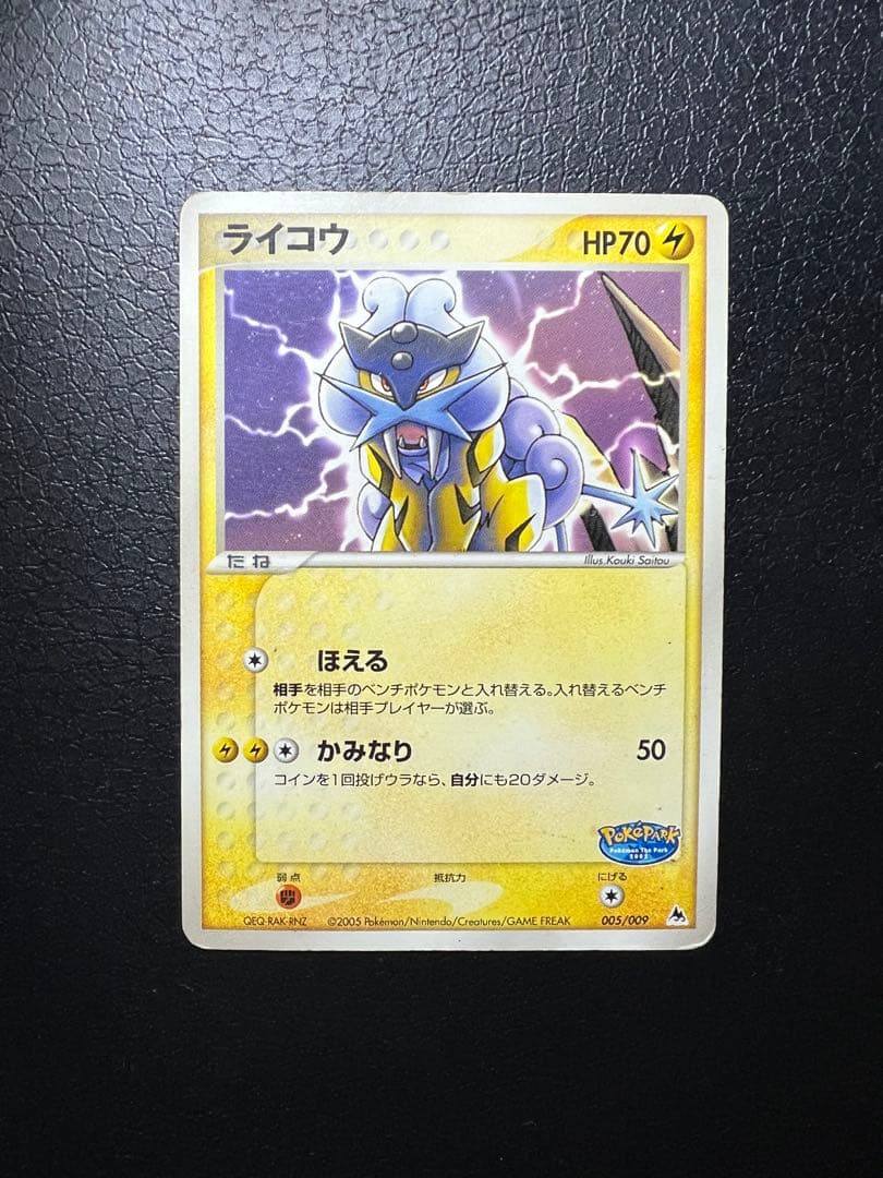 ポケモンカード ライコウ ポケパークプレミアムファイル 005/009
