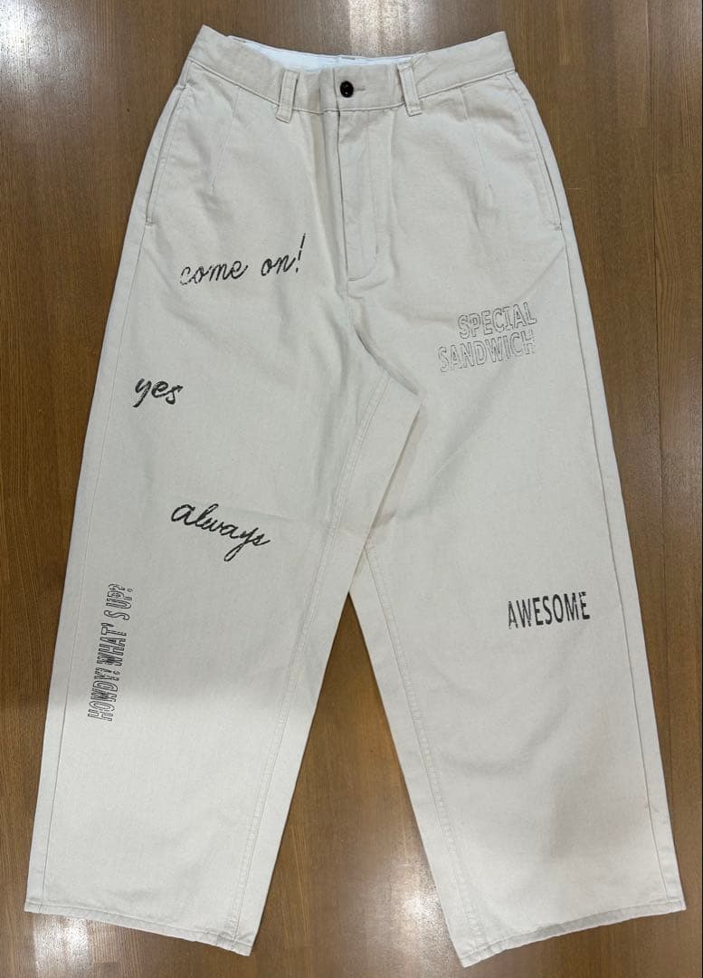 ゆみこ　未着用　Le Melange ロゴプリントチノパン Maison Margiela✖️ GENTLE MONSTER なんまいめ