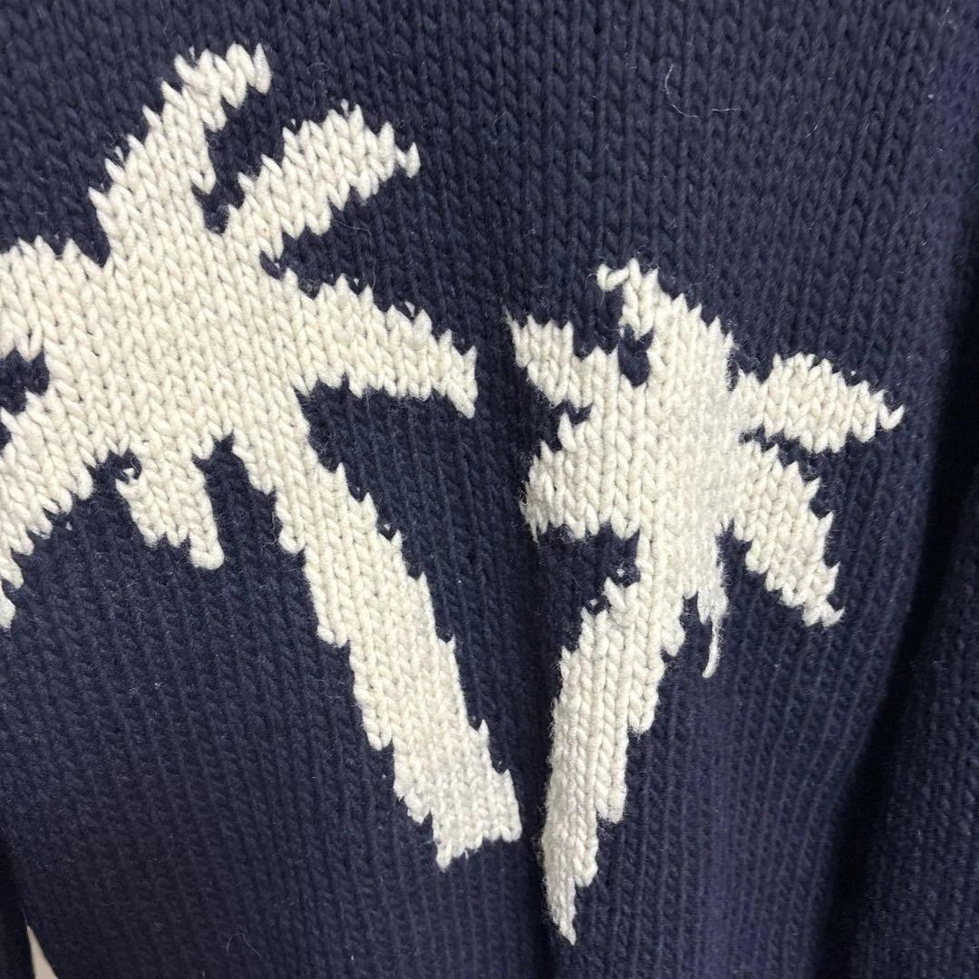 THRIFTY LOOK ネイビー パームツリーセーター M
