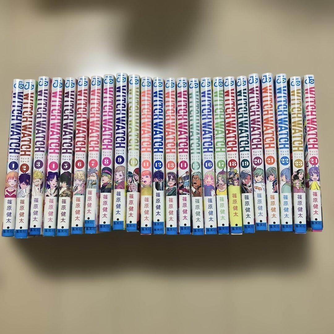 ウィッチウォッチ 全巻帯付き　ポストカード3枚 ④特典43点 ウィッチウォッチ 1〜23巻 全巻 初版 イラストカード