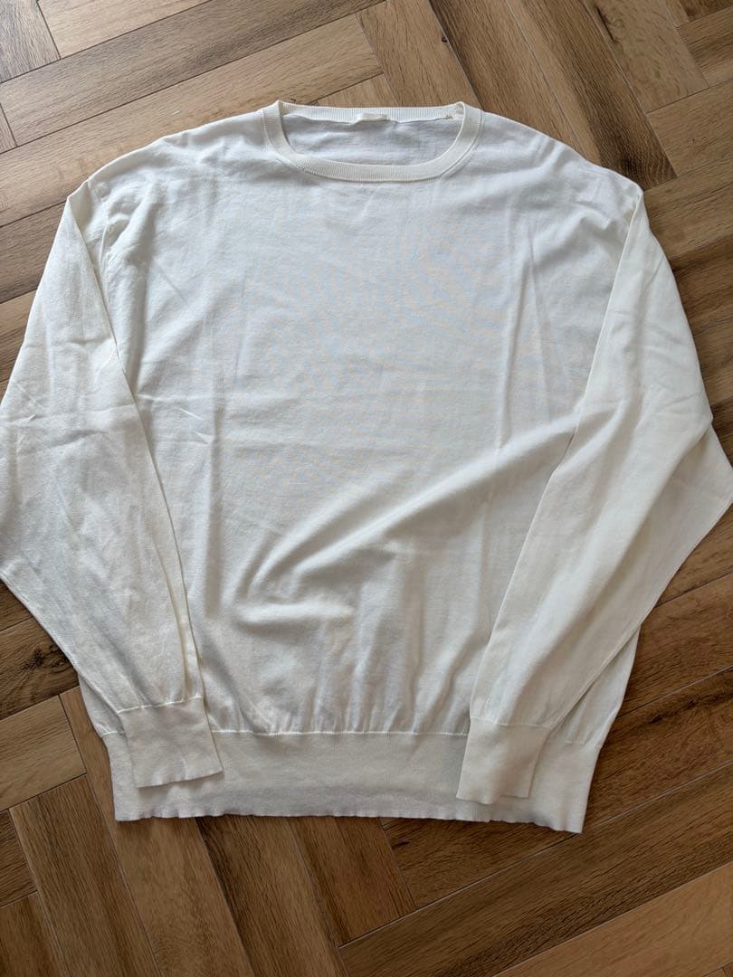 試着のみ　21ss COMOLI コモリ　18Gクルーネックニット　フリーサイズ COMOLI ｜ コットン クルーネックニット | HJ GALLERY