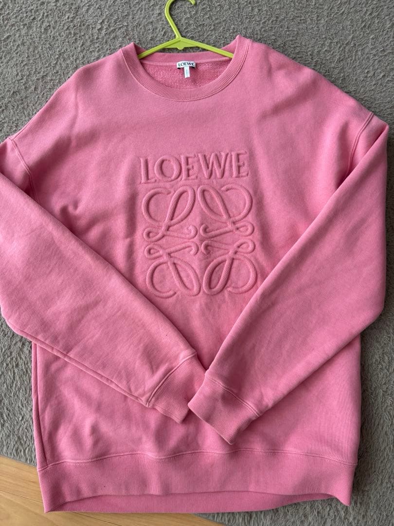 LOEWE ピンク スウェット トレーナー xs 中古・古着通販】LOEWE (ロエベ) アナグラムクロップドスウェット