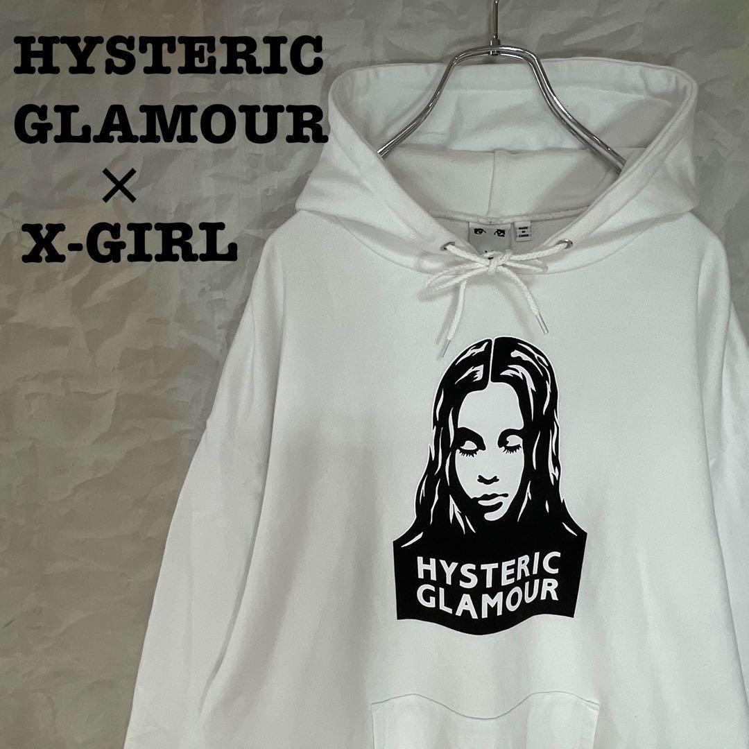 超人気コラボ】ヒステリックグラマー×Xガール☆刺繍ロゴ ガール パーカーXL