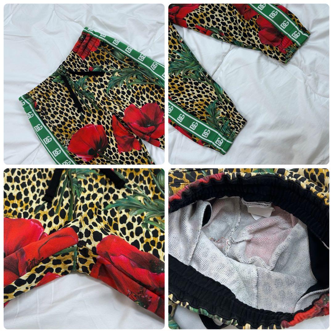 DOLCE＆GABBANA キッズパンツ サイドラインロゴ アニマル柄薔薇 - メルカリ