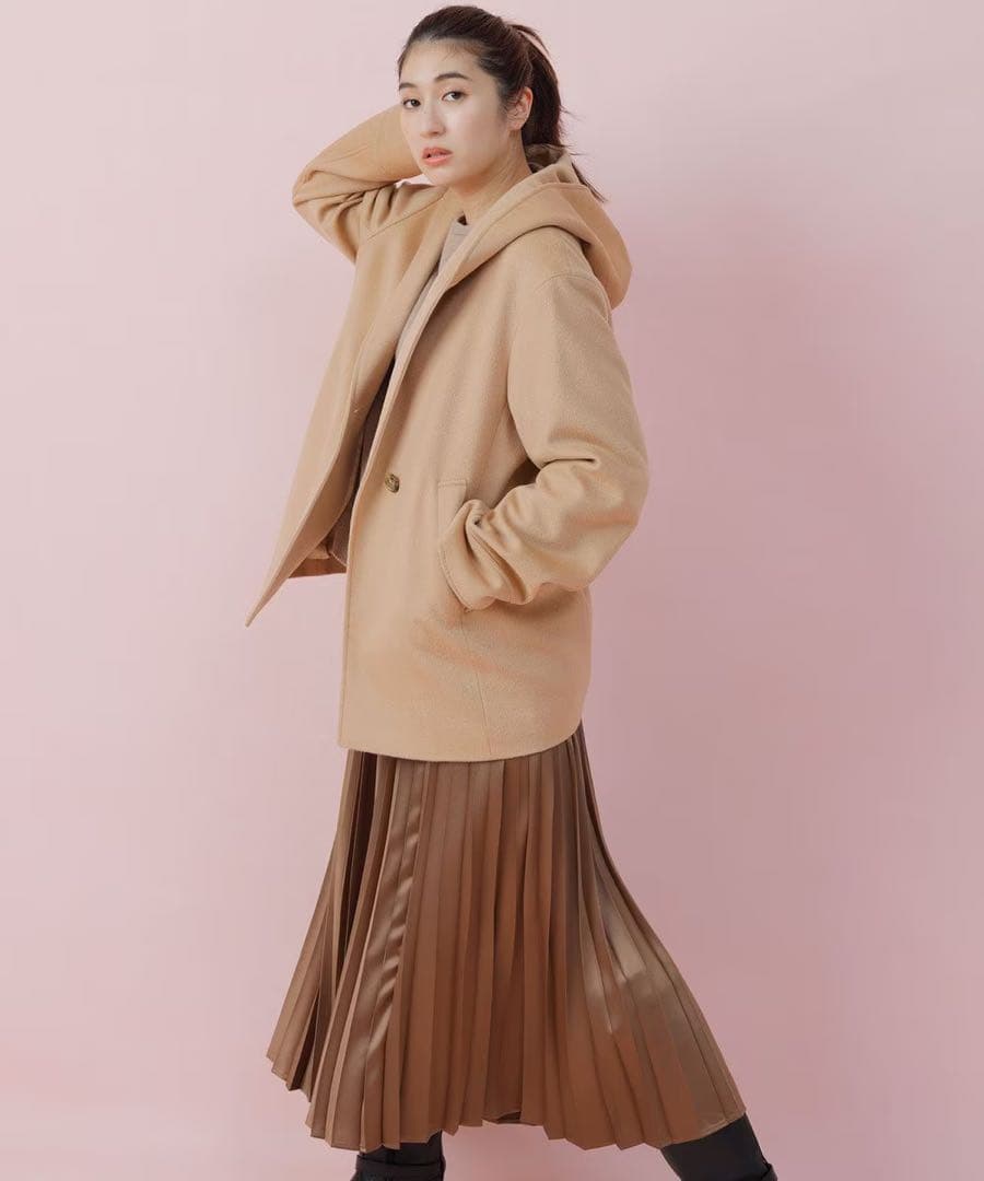 新品タグ付き！23区 ウールカシミヤビーバー フード付き ショート