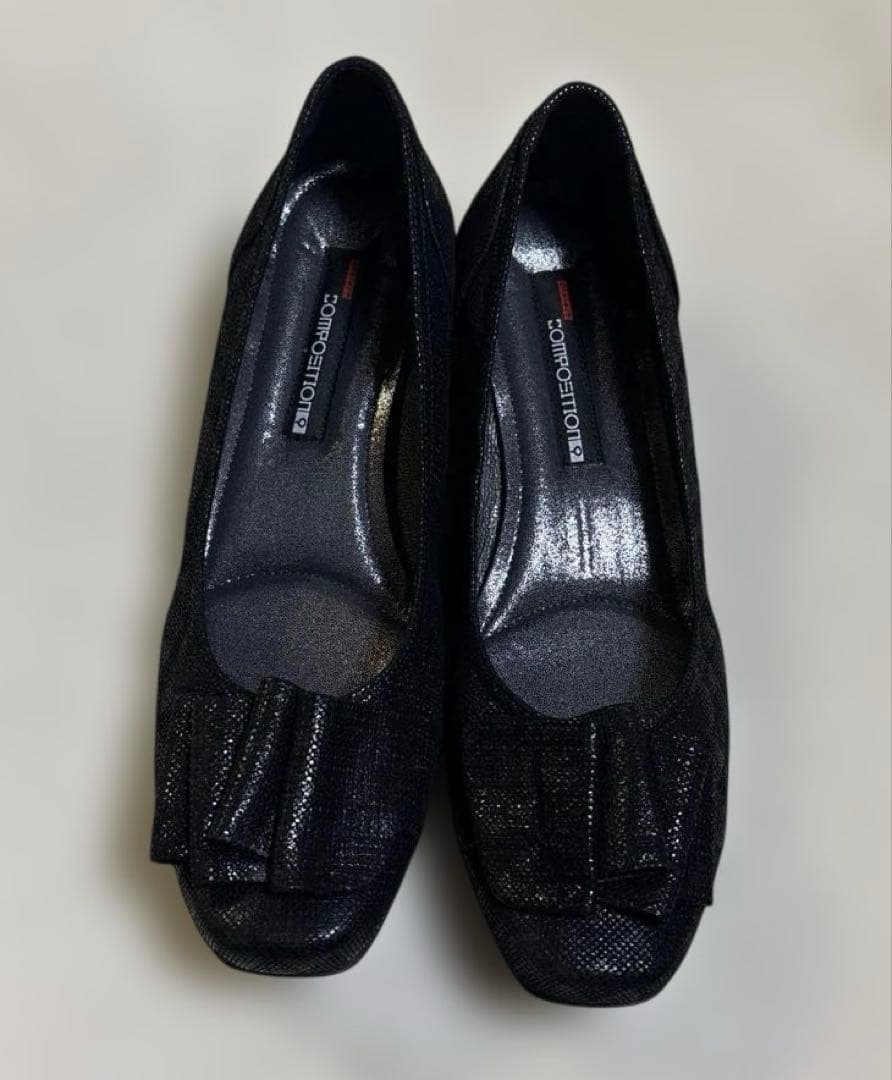 composition9 ウェーブリボンコンフォートウェッジパンプスモーダクレア ウェーブリボンモチーフコンフォートウェッジパンプス（パンプス