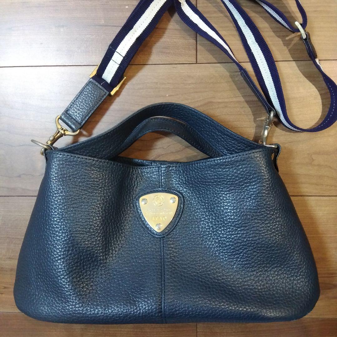 アタオ チヴィ 2way ショルダーバッグ ハンドバッグ レザー ネイビー ATAO（アタオ） ATAO公式 スタッフ愛用率No.1 chivy+ アタオで一番長く