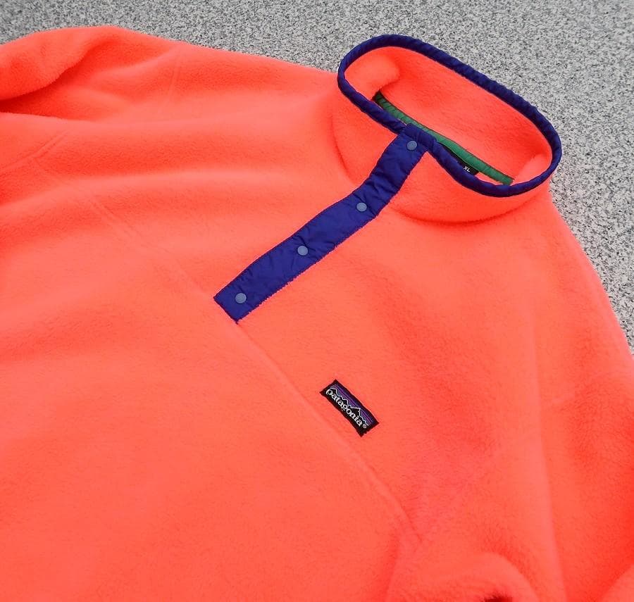 極上 XL パタゴニア 1989 スナップT ネオンオレンジ 80s - メルカリ