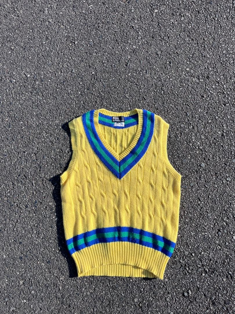 polo ralph lauren 90s Virgin wool ニット Vintage 90s Grey Polo Ralph Lauren Lambs Wool Boxy Knit (S/M