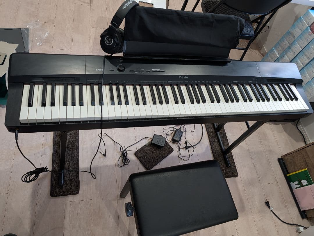 電子ピアノ88鍵盤+スタンド+椅子+ヘッドフォン+ペダル PX-160 楽天市場】RiZKiZ 電子ピアノ 88鍵盤 キーボード ピアノ MIDI規格