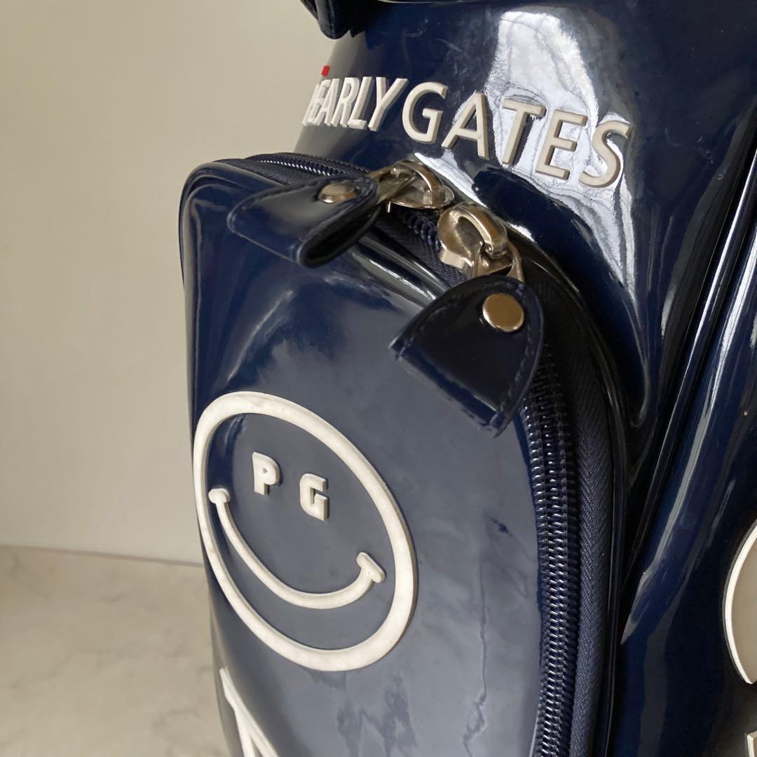 ⛳️美品 ユニセックス パーリーゲイツ エナメルキャディバッグ紺