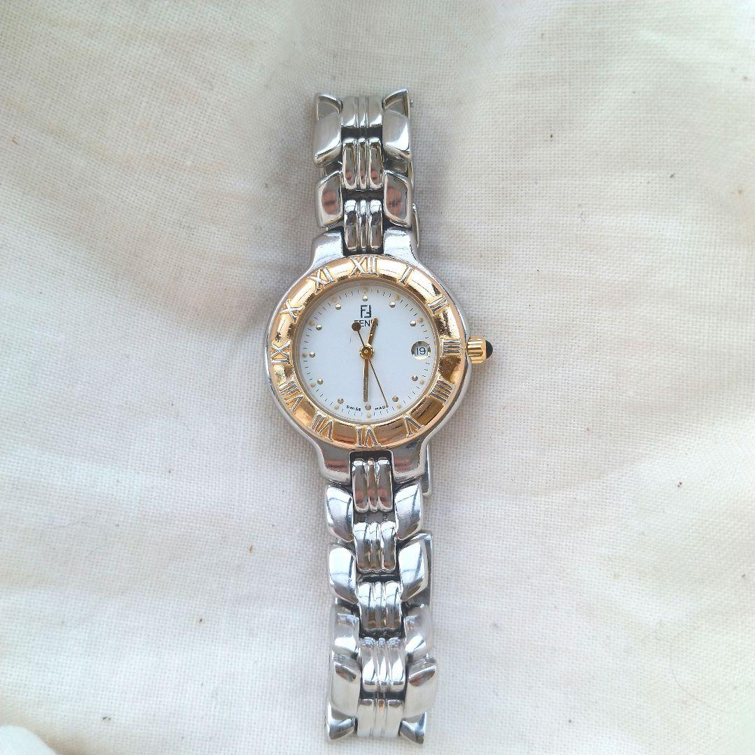 必見！】FENDI 腕時計 900L シルバー/ゴールド 白文字盤 レディース