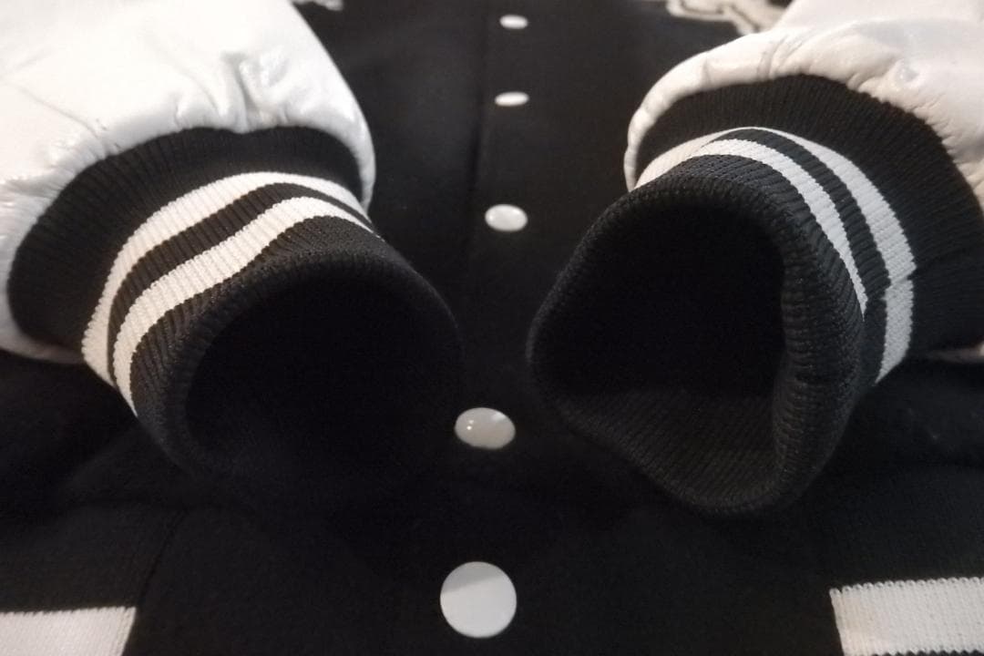 varsityjackets09 スタジャン ワッペン レザー袖 XL相当